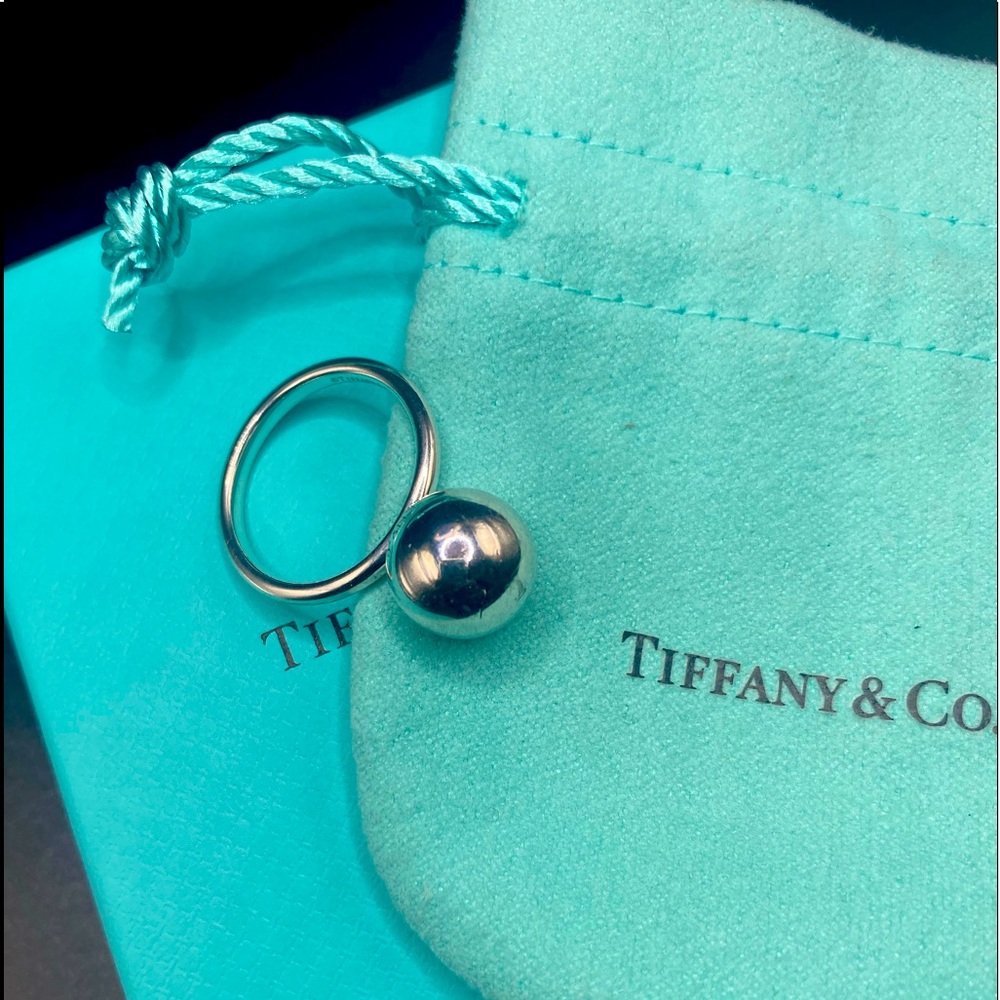 Tiffany & Co Ball Ring from The Hardwear Collection sterling silver Sz 8 1/2